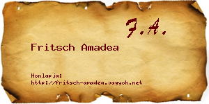 Fritsch Amadea névjegykártya