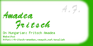 amadea fritsch business card